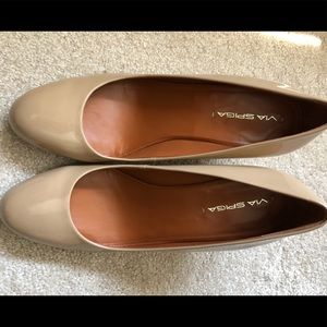 Via Spiga Patten Leather Wedge
